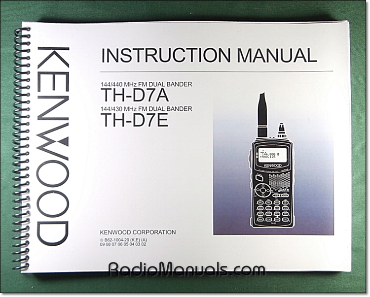 Kenwood TH-D7A / TH-D7E Instruction Manual - Click Image to Close